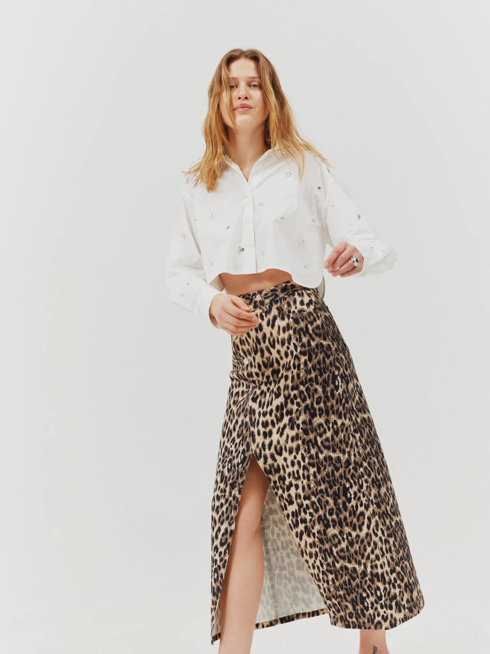 Baum und Pferdgarten  Sigge denimnederdel - Brown Baum Leopard