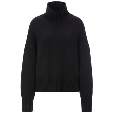 Damenpullover Oversized, Schwarz