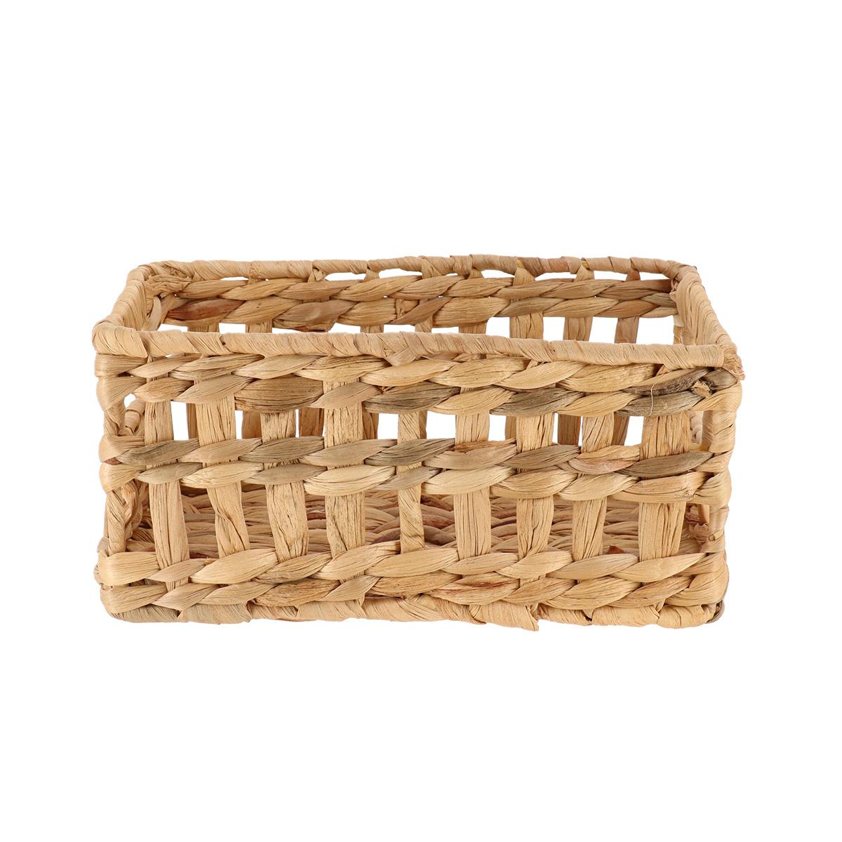 PANIER RECTANGLE JACINTHE 25X15X12CM NATUREL