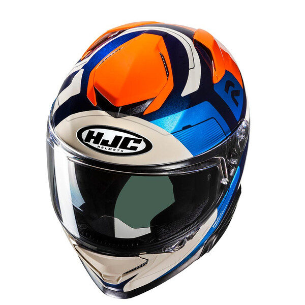 HJC - Casque RPHA 71 Cozad MC27 / Navy / Bleu Clair / Orange / Blanc / Brillant