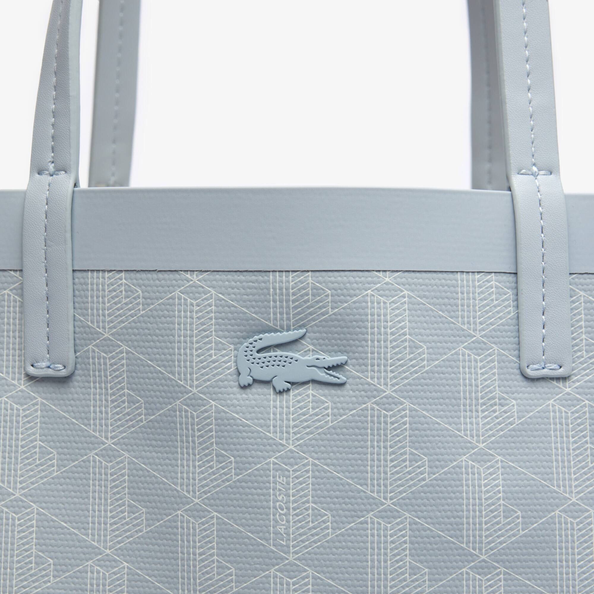 Sac cabas Zely moyen monogramme en toile enduite Sacs à main & Cabas - Bleu - Lacoste - Femme