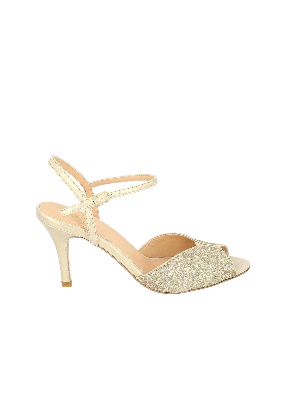SANDALE MAGUELONE CUIR PLATINE