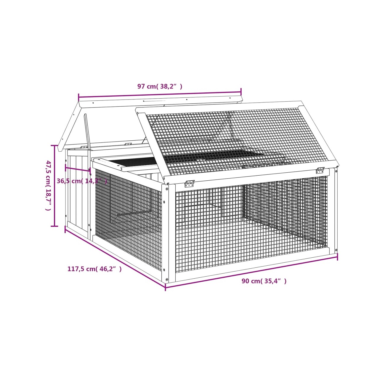 VidaXL Kaninchenstall