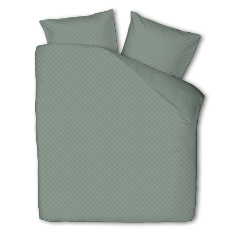 Dekbedovertrek Luna Embossed Chess - Groen - 200 x 220