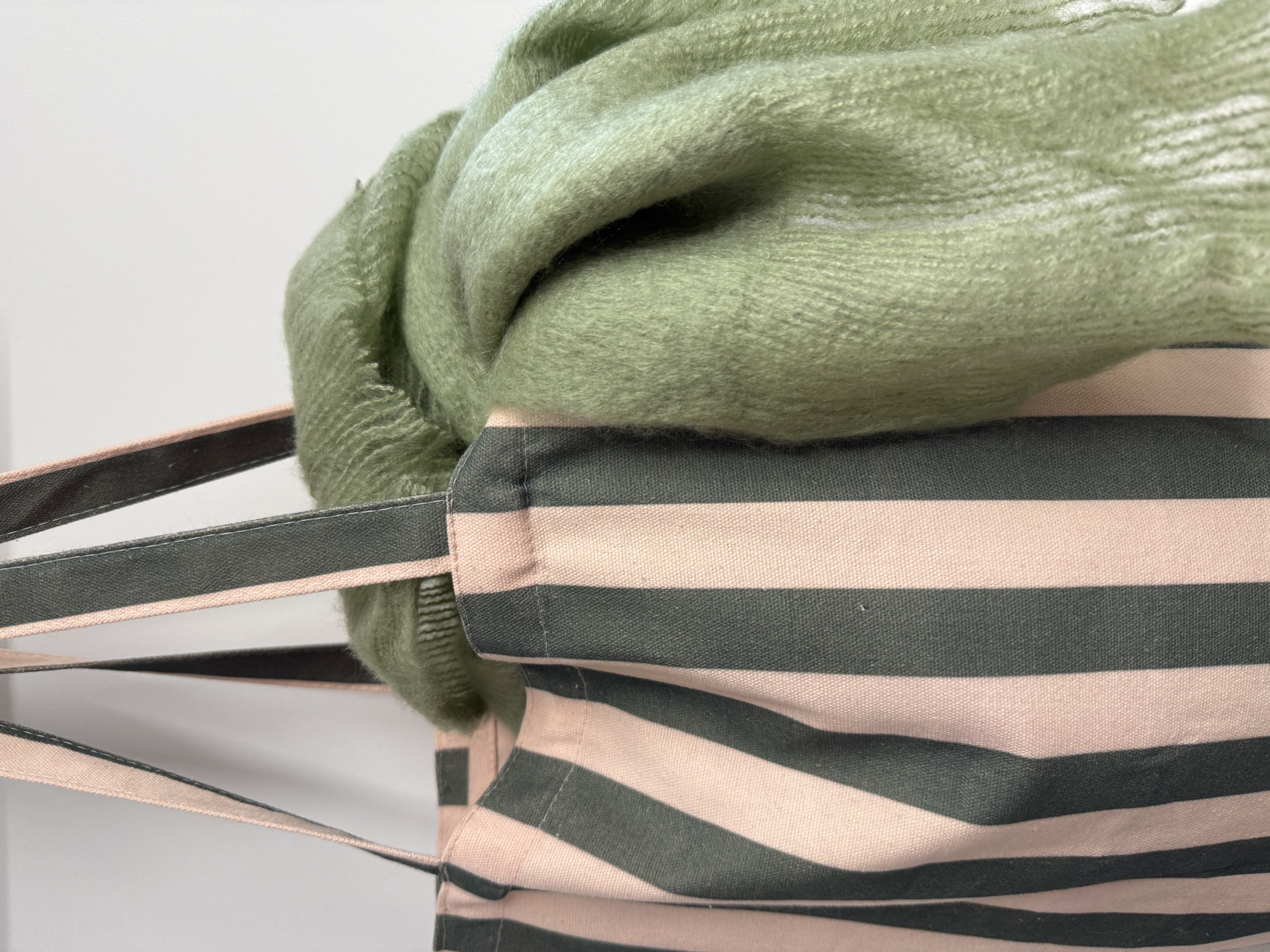 Tas Katoen stripes/sweet pink plum