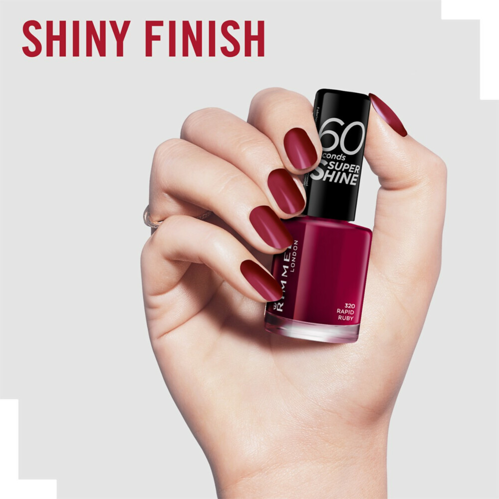 Rimmel Nagellak 60 Seconds SuperShine 320 Rapid Ruby8 ml
