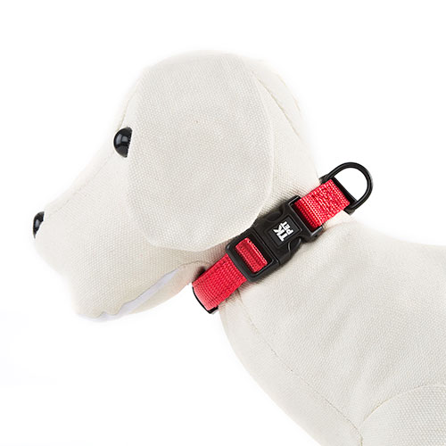 Coleira para cães TK-Pet Neo Classic em nylon vermelho
