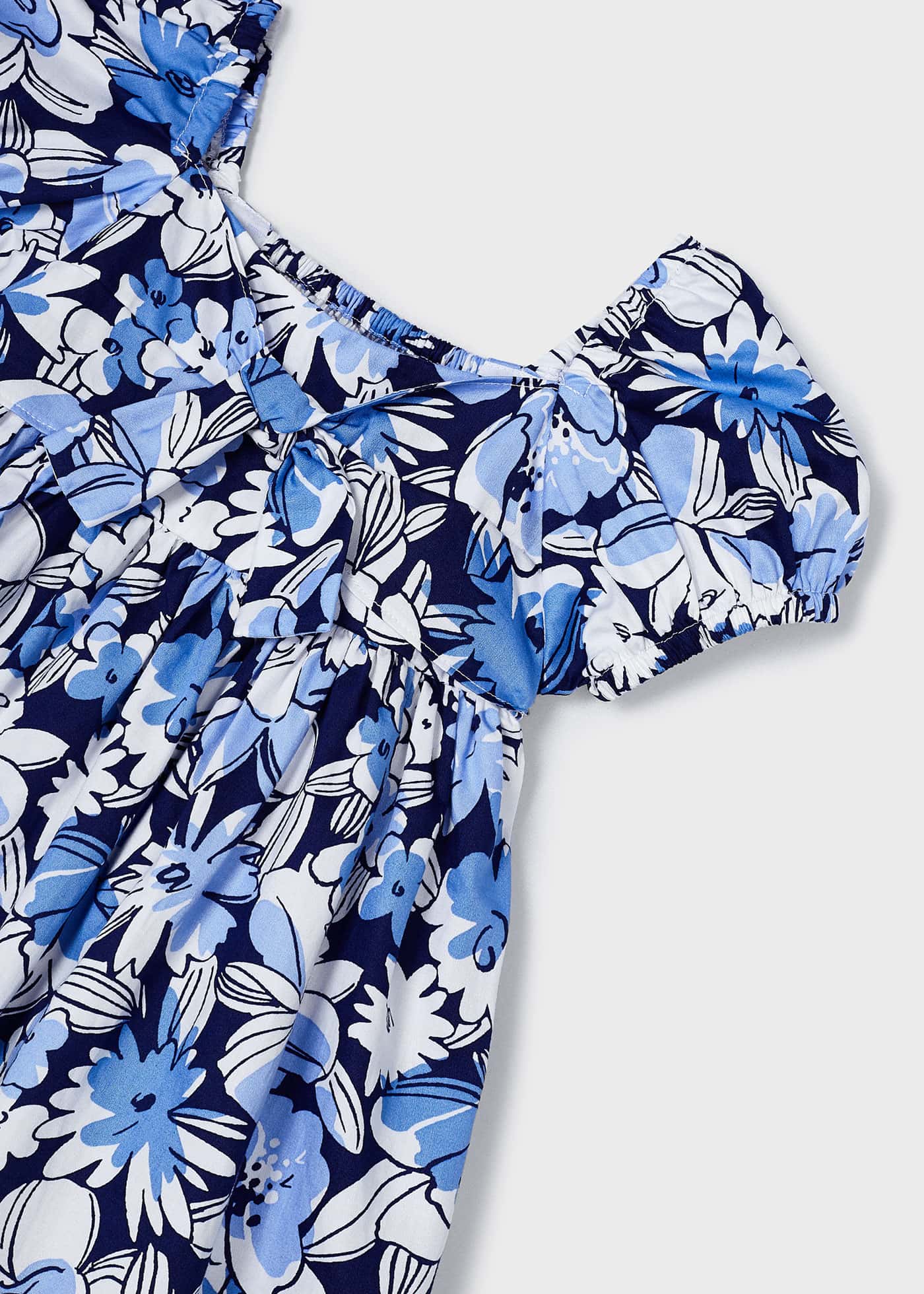 Vestido estampado Better Cotton para meninas, cor fúcsia.