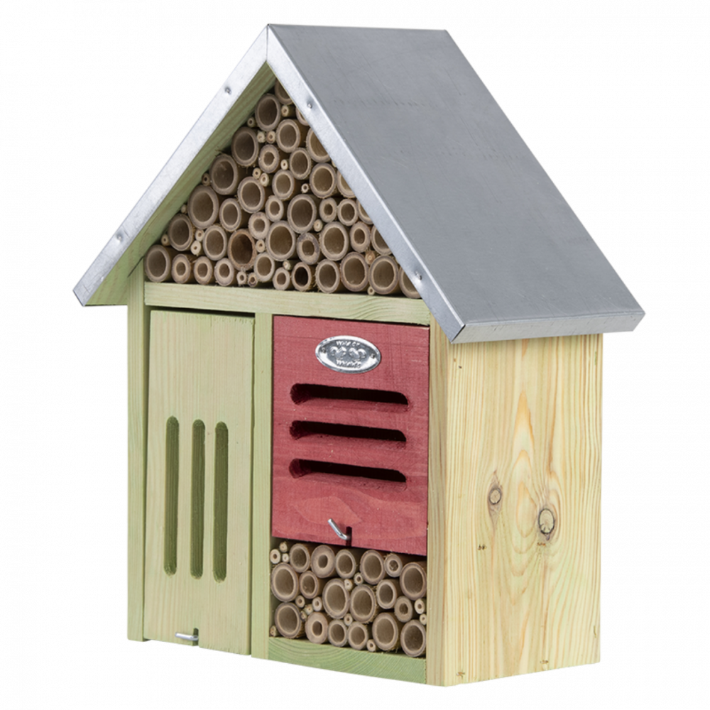 Hôtel à insectes, taille l, avec brosse de nettoyage.