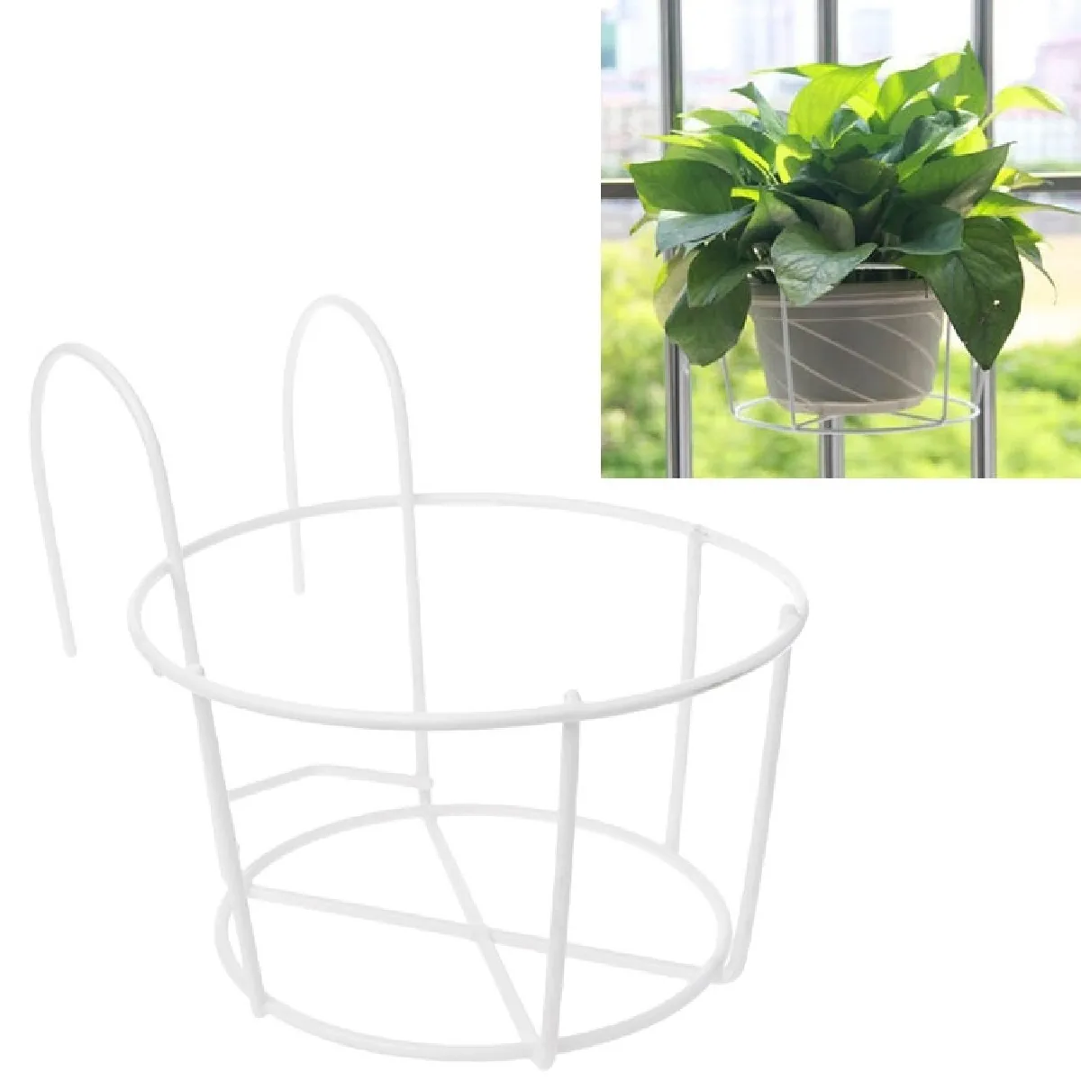 Wewoo Support de fleur en métal rond XL