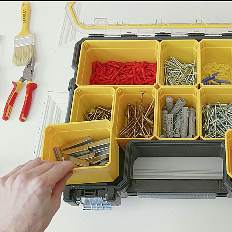 Organiseur professionnel Stanley Fatmax 10 compartiments, H 41 x L 35,5 x P 11,5 cm