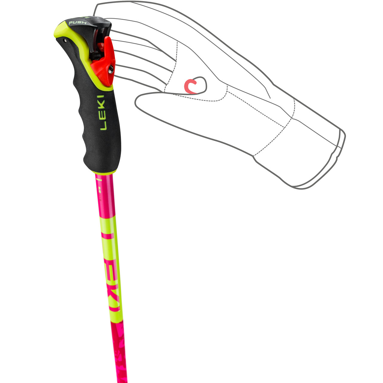 Leki Spitfire Vario 3D neonmagenta/neonyellow/berry | Leki Alpin Skistöcke | Leki | L | MARKEN | XSPO