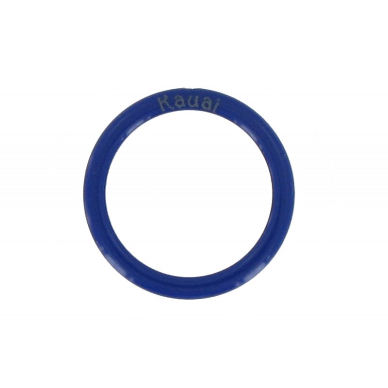 Bague Diamant Blanc Résine Bleu Foncé et Argent