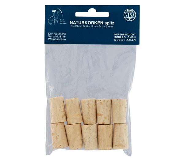 Vina Naturkorken spitz, 10er-Set
