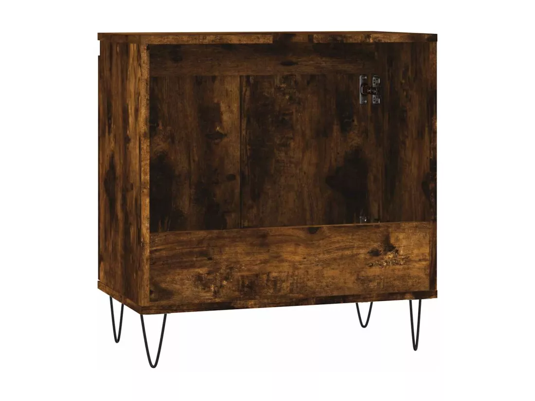 Armoire de bain chêne fumé 58x33x60 cm bois d'ingénierie