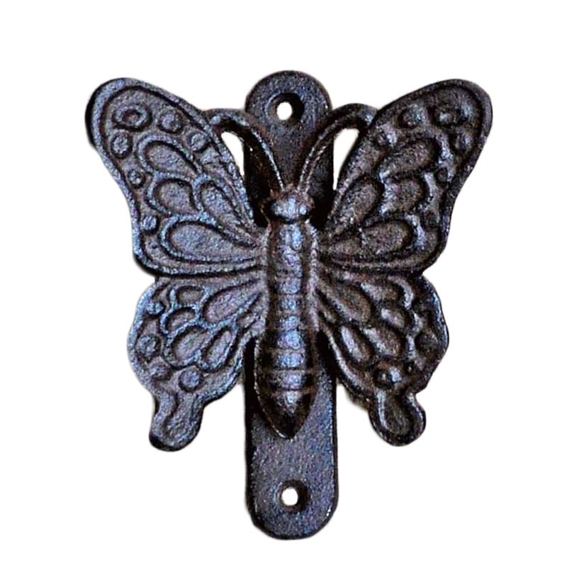 Heurtoir porte fonte papillon 12x10x4cm