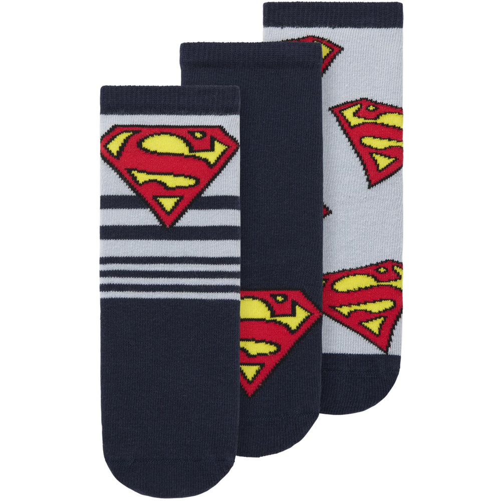 Køb Name It Dusty Blue Nmmjasper Superman 3P Strømper Wab