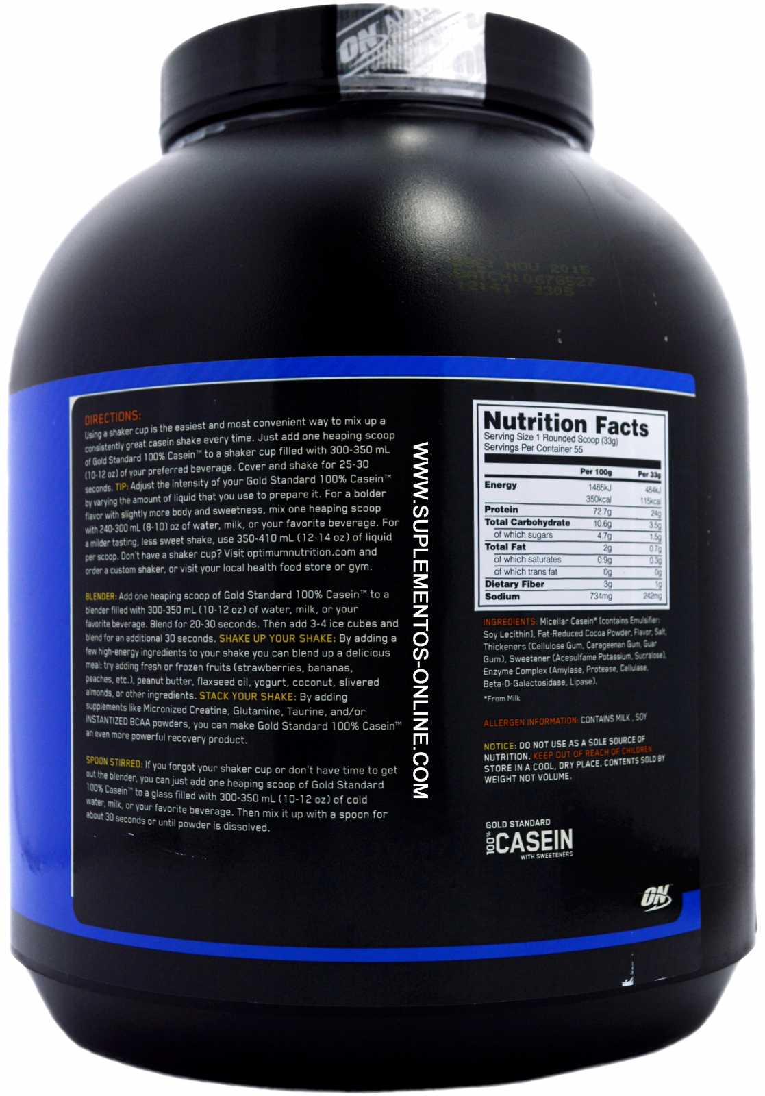 Optimum Nutrition 100% Caseína 909 g