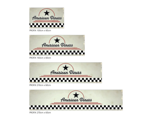 Keukenachterwand mySpotti Profix American Diners belettering 100 x 60 cm PX-10060-196-HB