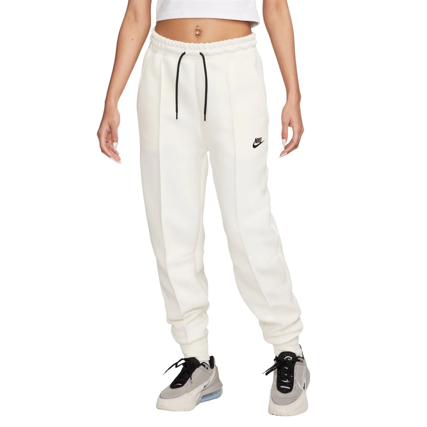 Nike Tech Fleece Sportswear Joggingbroek Dames Wit Zwart