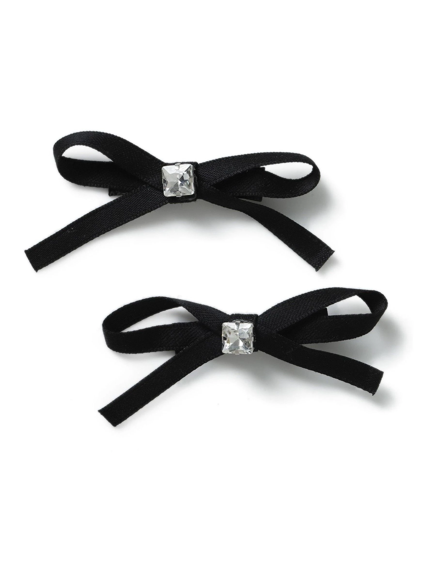 Aela Ribbon And Rhinestone Hair Slides Multipack