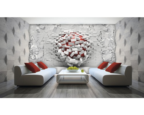 Vliesbehang 3005 VEXXL Brick 3D 3-delige set 312 x 219 cm