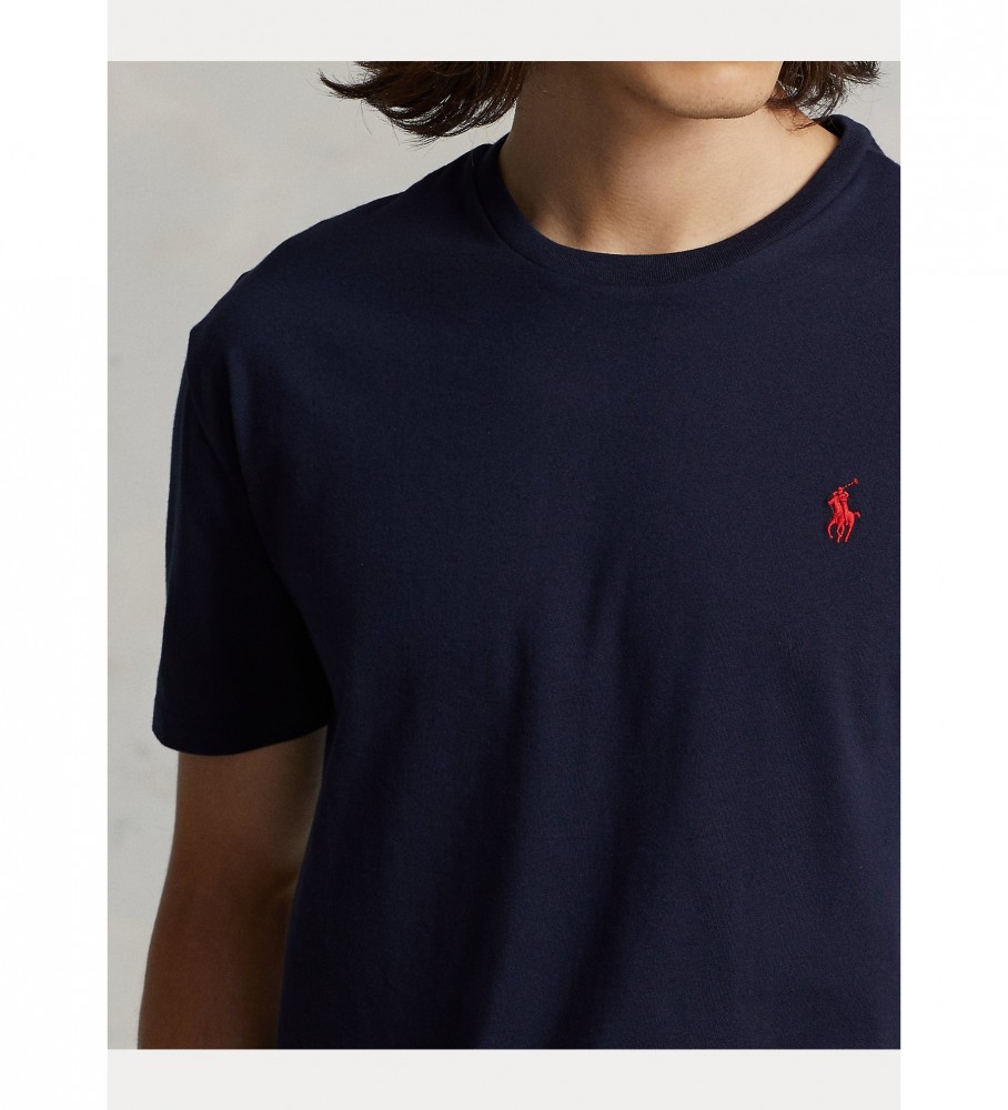 Camiseta Ralph Lauren de algodão SSCNM2 azul marinho