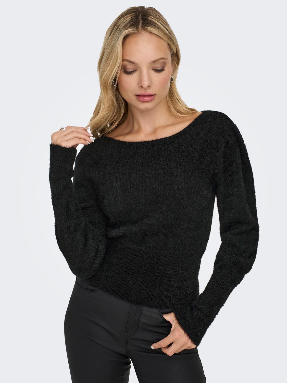 ONLELLA Strickpullover Black