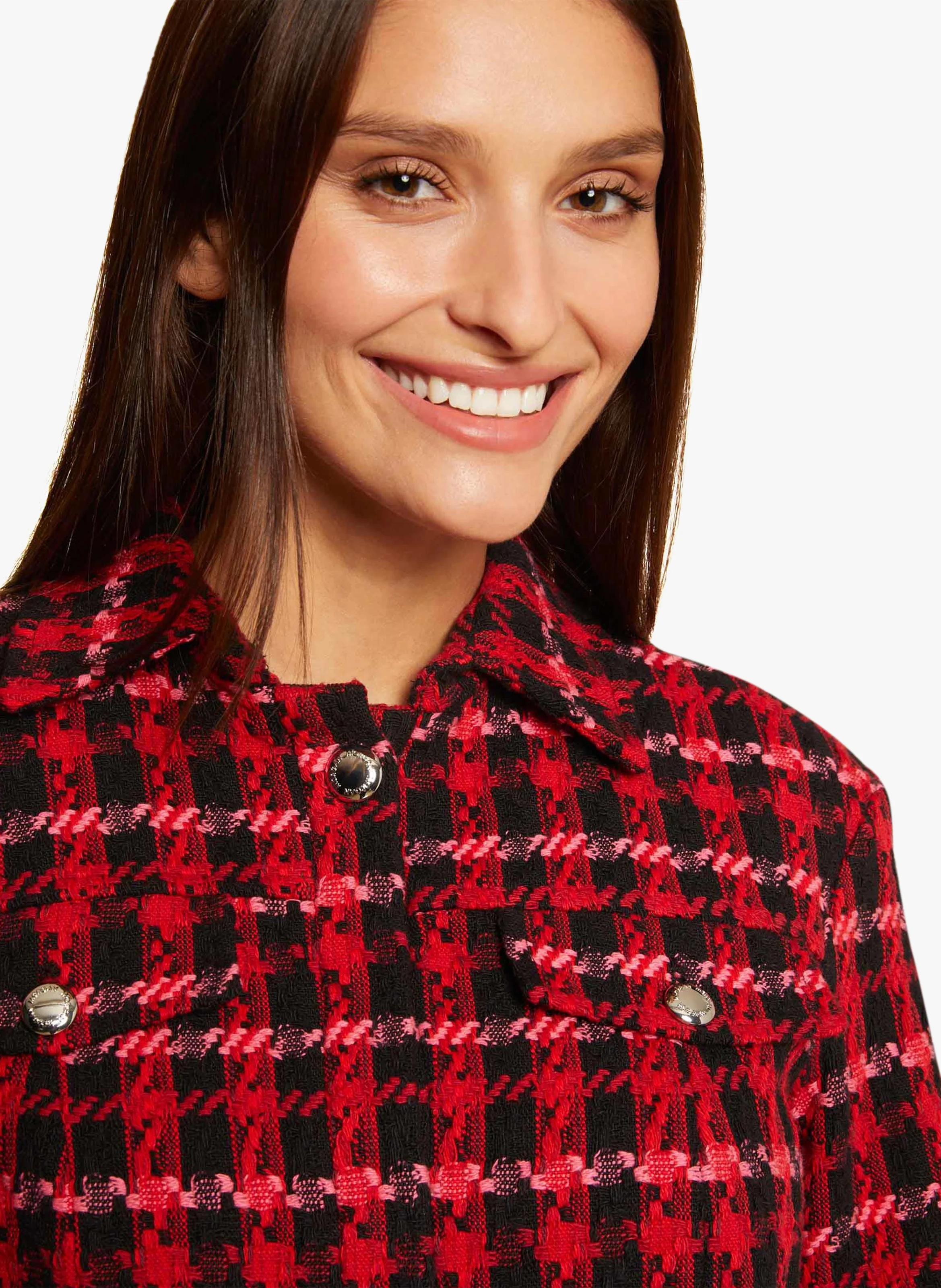 VACOB.F - Veste droite boutonnée à carreaux | Multicolore