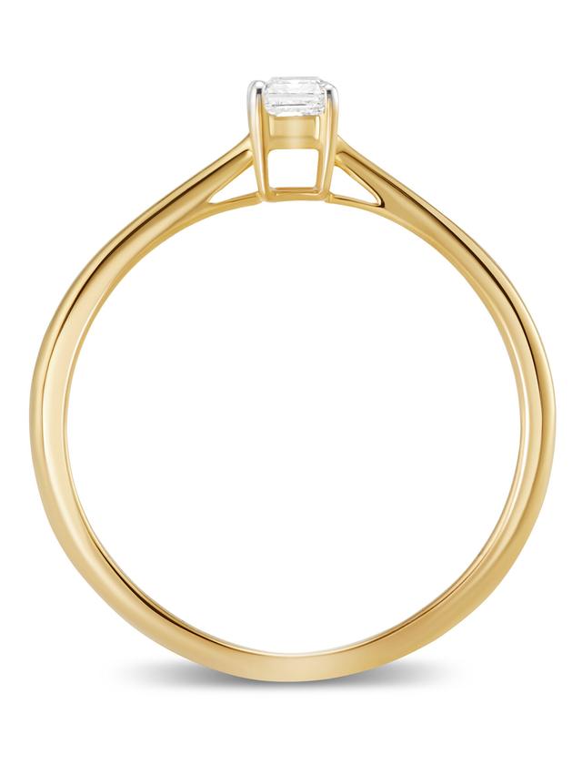 Solitär-Ring, Diamant Emerald Schliff, SI, 0,50 ct.