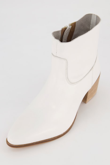Leder-Cowboystiefeletten, Wechselfußbett, Weite H
