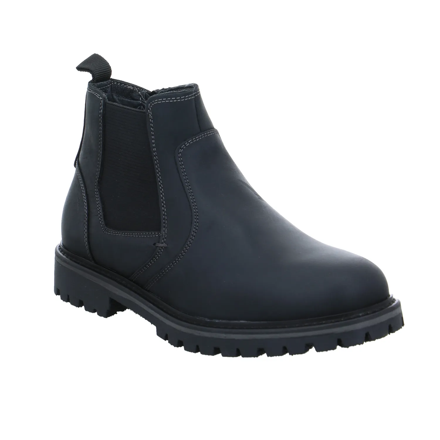 Herbst- Winterstiefel Schwarz Leder