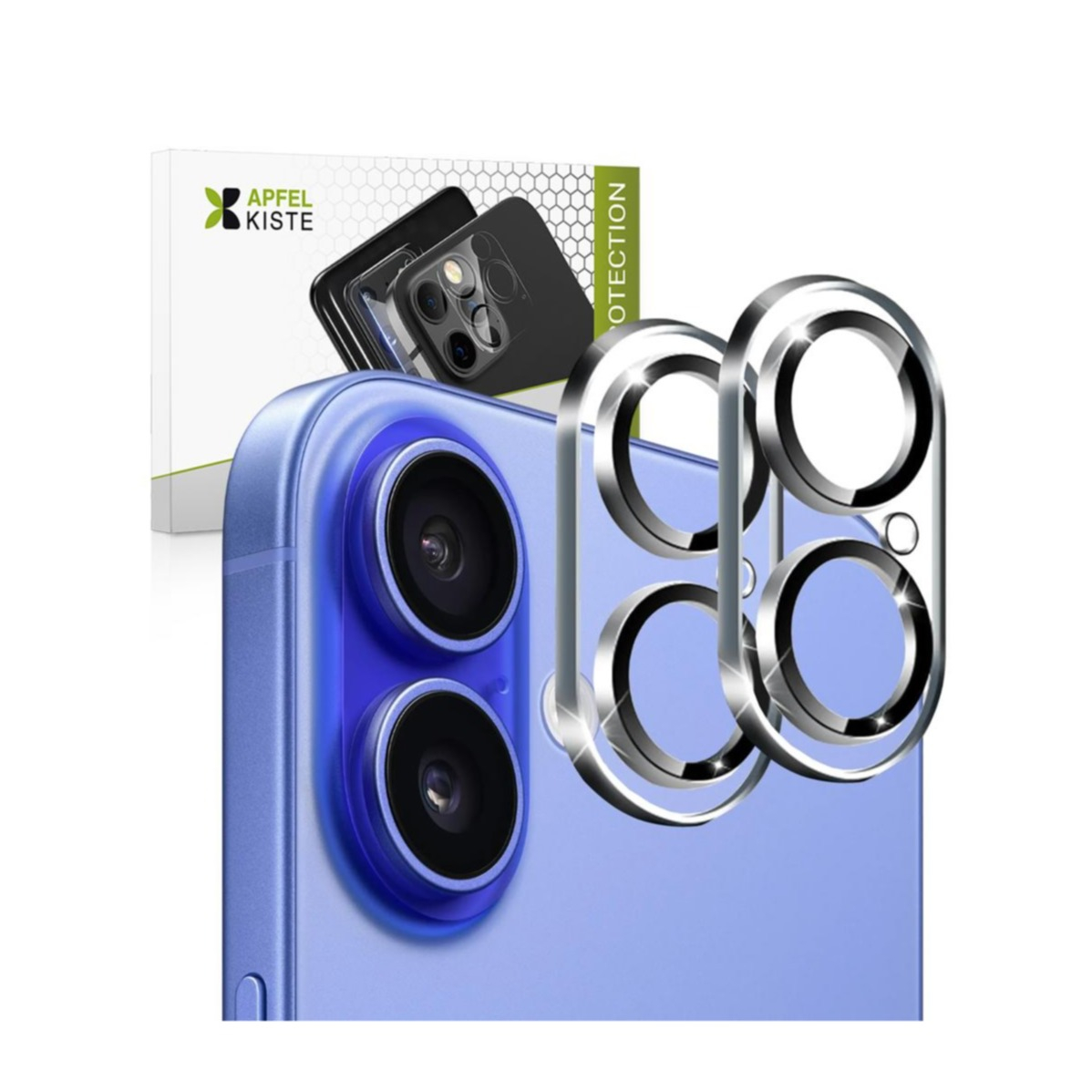 (2er Set) iPhone 17 Kamera Objektiv Protector Panzer Glas Case Friendly - Transparent
