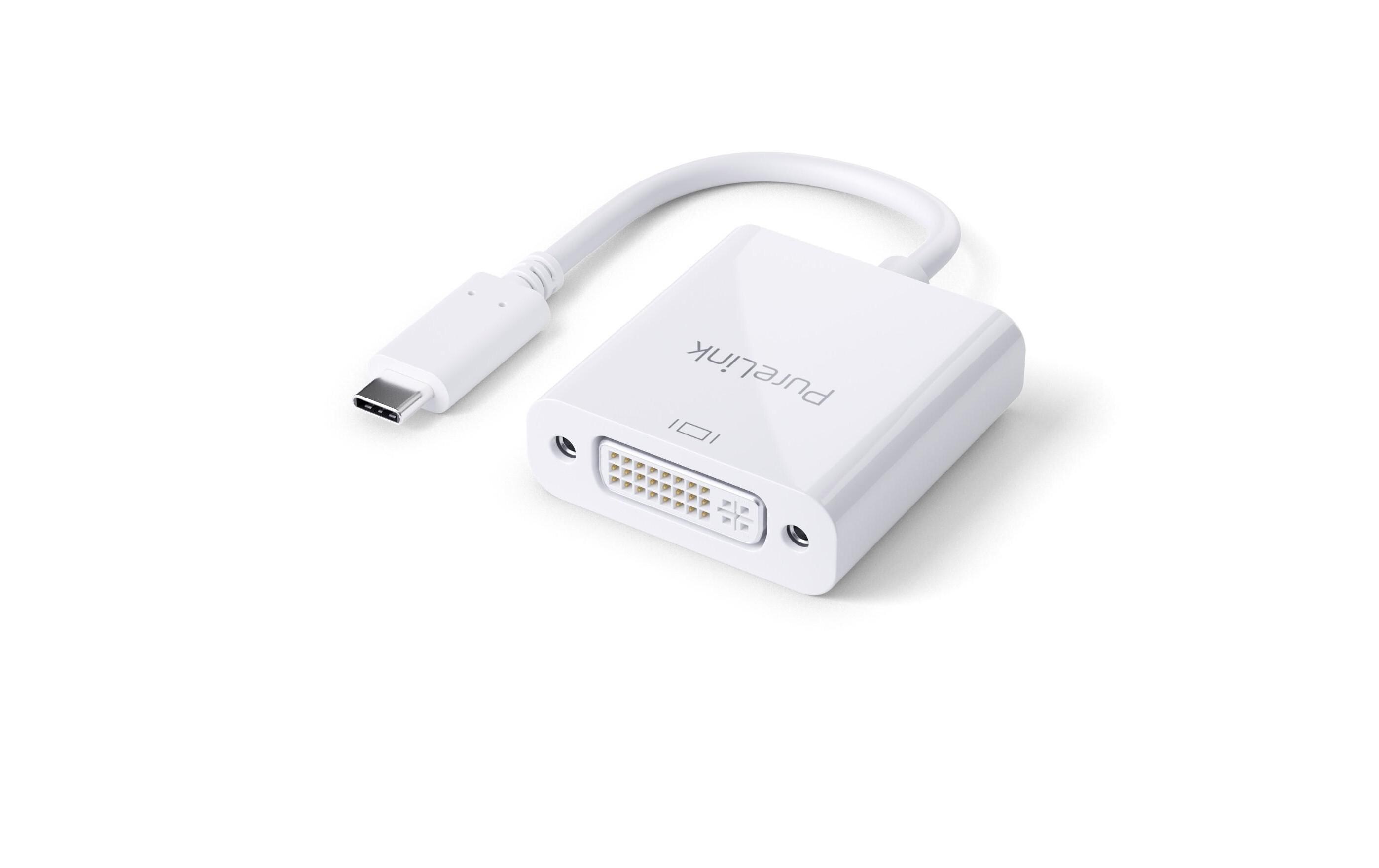 Adapter IS190 USB Type-C - DVI-I, Weiss
