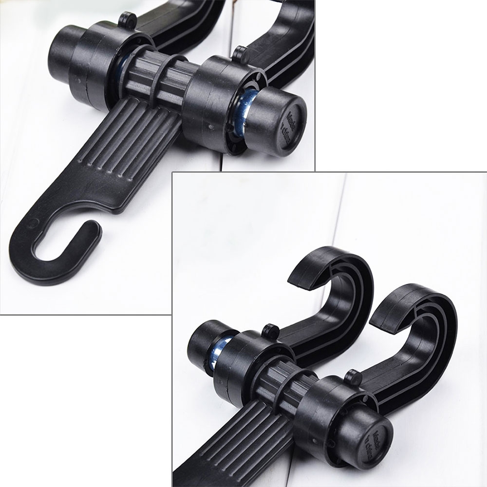 (2er Set) Universal Auto Kopfstütze Haken Organizer Tasche Gepäckhalterung - Schwarz