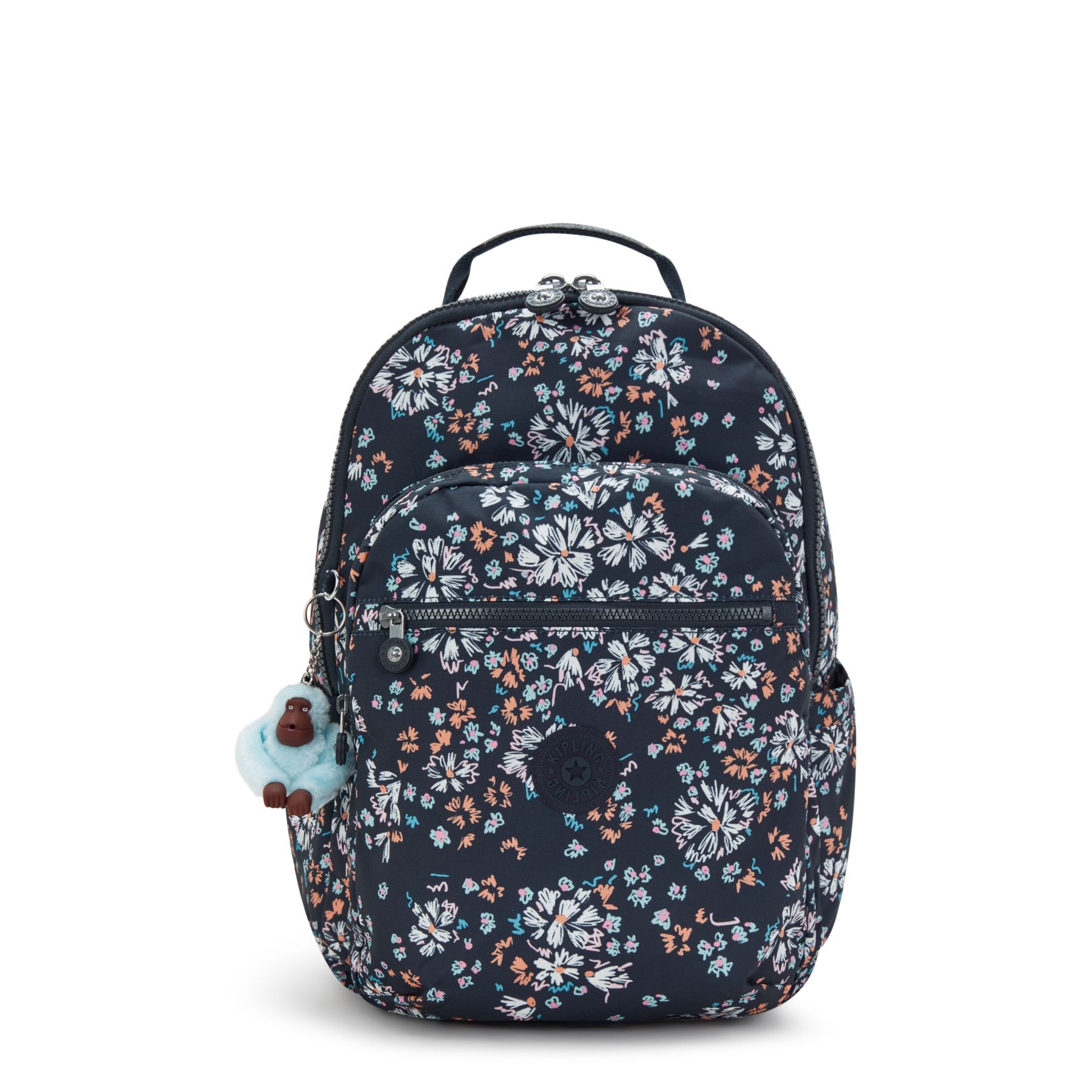 SEOUL COLLEGE Grand sac à dos avec compartiment séparé pour ordinateur portable - Flower Field