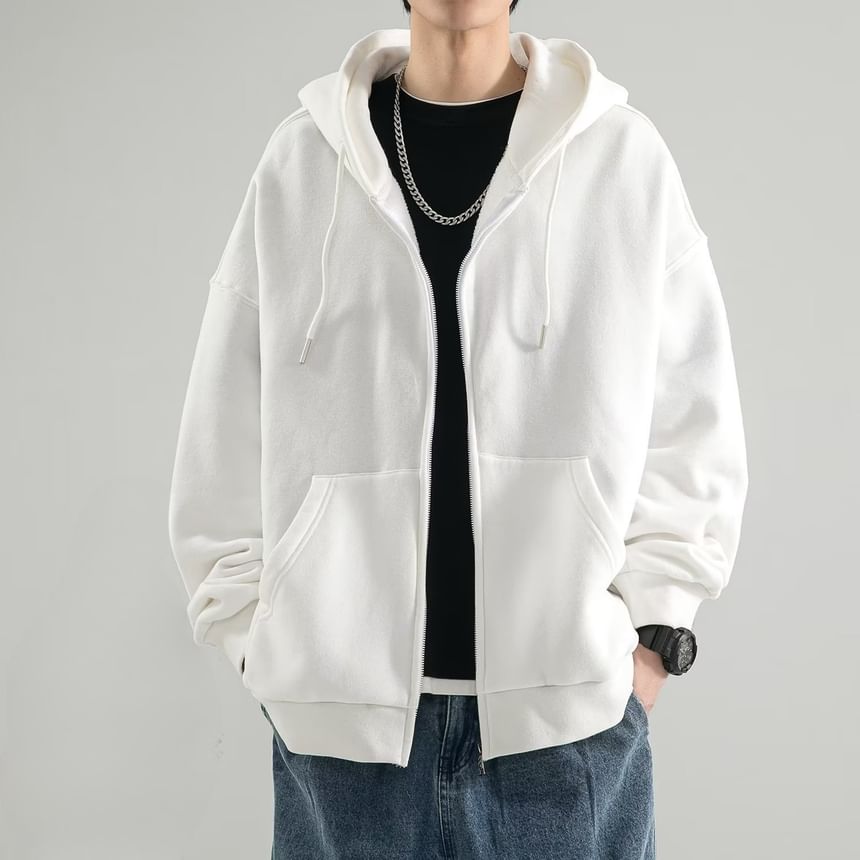 Urtishia - Effen hoodie met rits