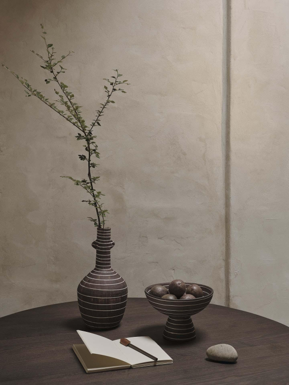 Ferm Living Brura serveerschaal Ø21,5 coffee/white