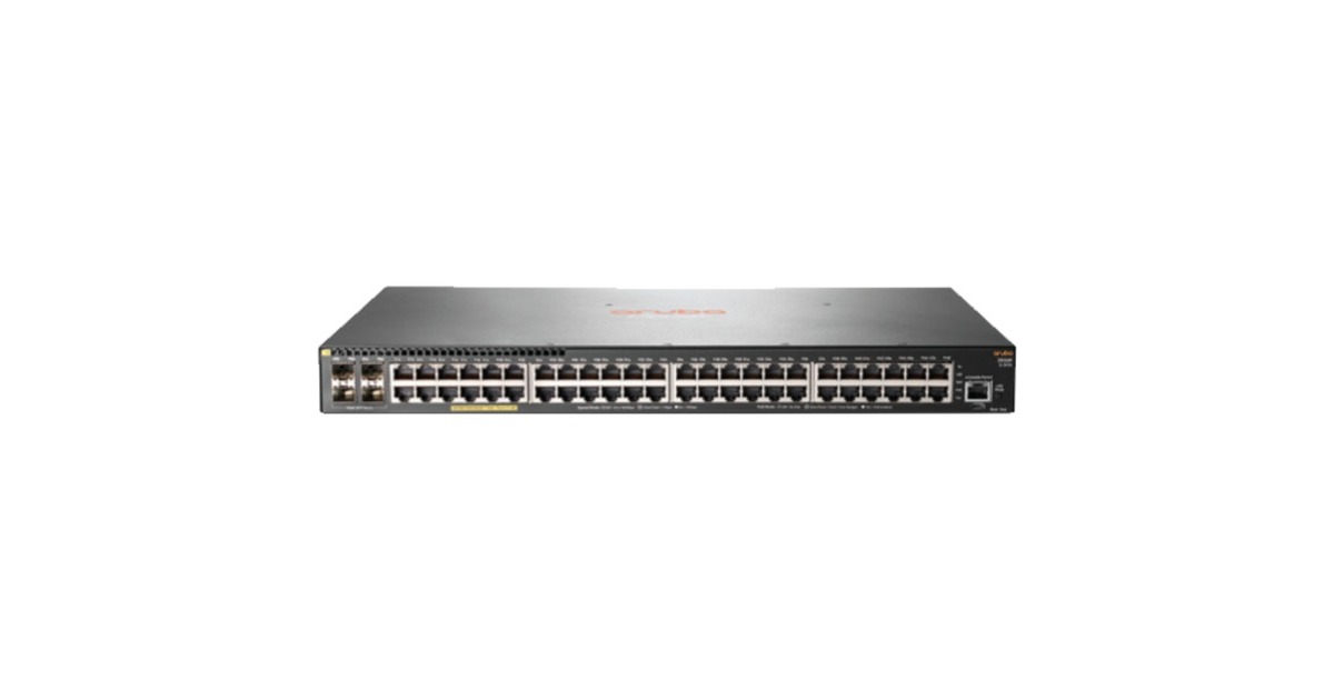 Hewlett Packard EnterpriseAruba 2930F 48G PoE+ 4SFP Switch (JL262A)  (Zilver)