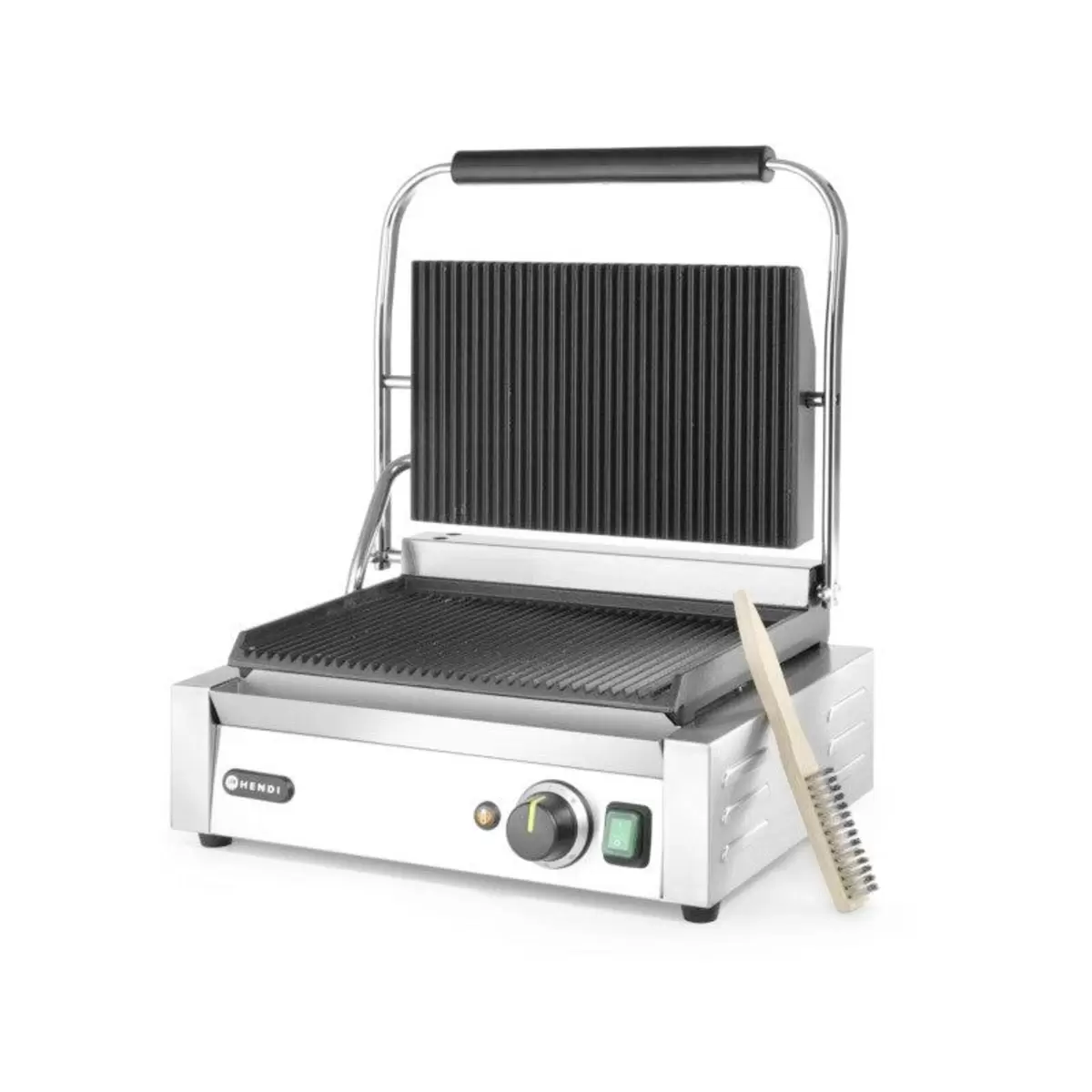 Kontaktgrill nur Grill HENDI Paninigrill, oben und Silber