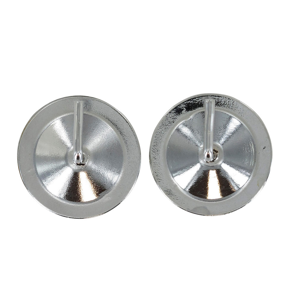 Lot de 2 supports tringle rideau adhésifs chrome D 30mm
