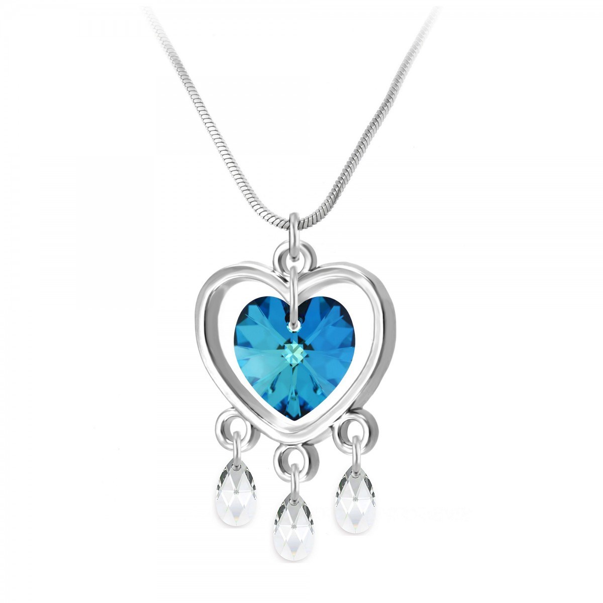 Collier coeur SC Crystal orné de Cristaux scintillants