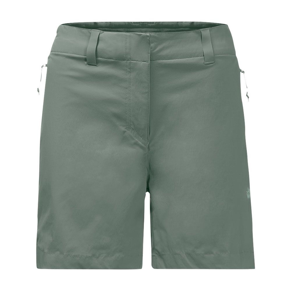 Jack Wolfskin PEAK - Short Femme hedge green
