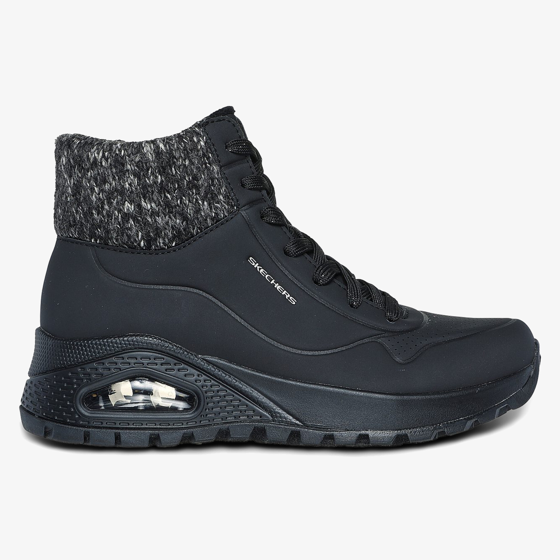 SKECHERS UNO RUGGED DARLING DAZE Damen Winter Boots schwarz