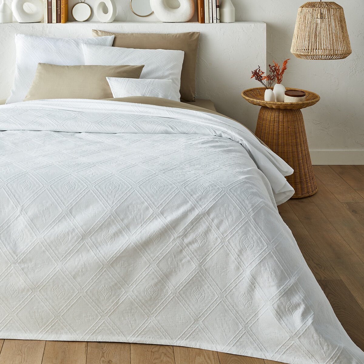 LA REDOUTE INTERIEURS<br>Colcha de algodão jacquard, Indo
