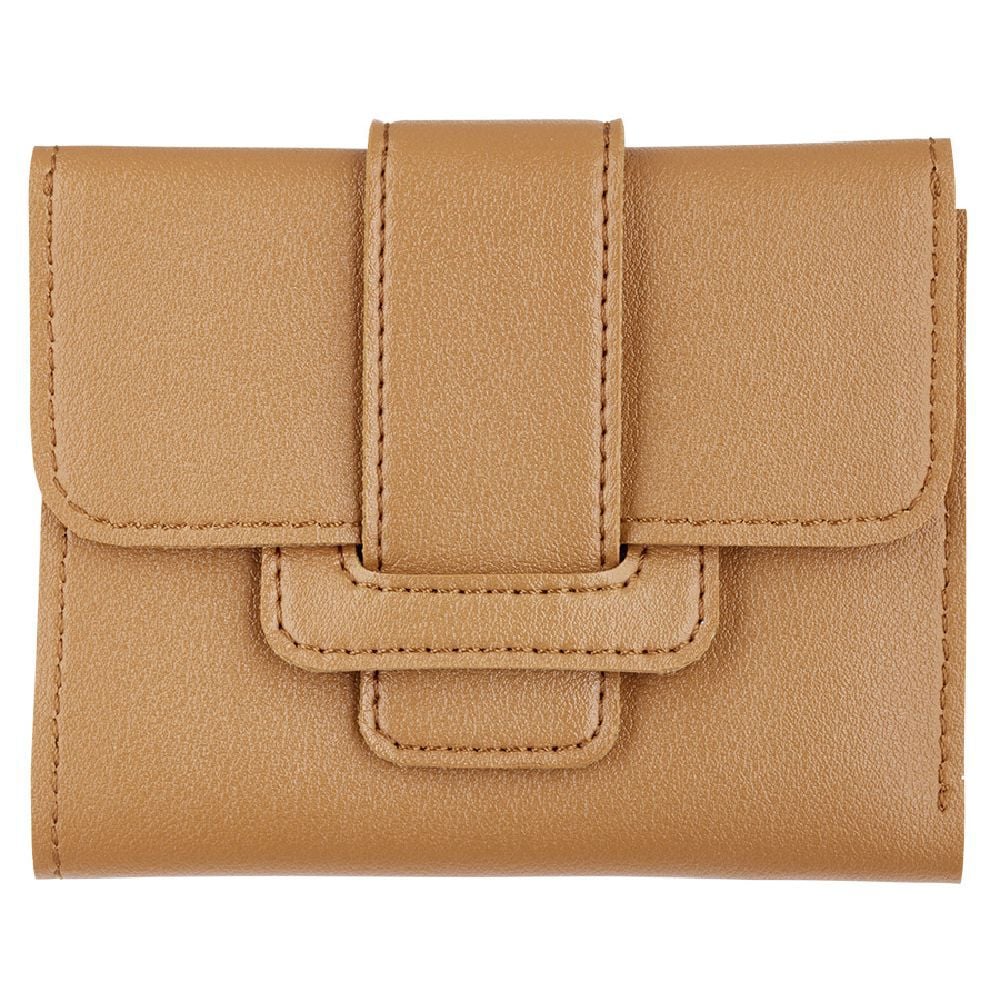 Porte-monnaie simili marron uni