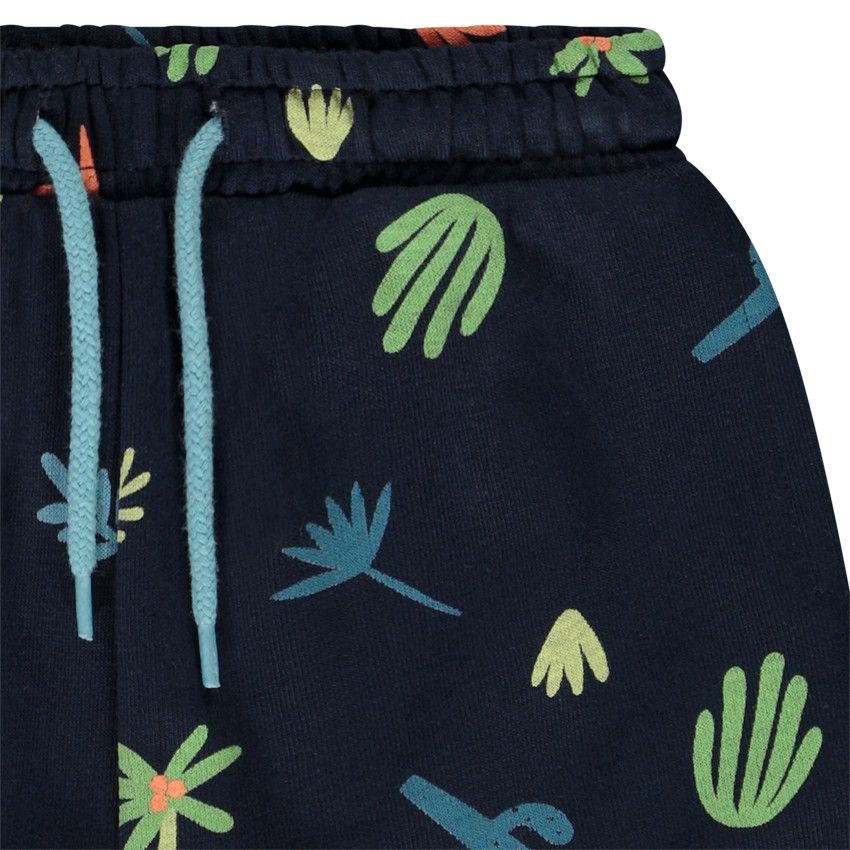 Ensemble débardeur ludique + bermuda imprimé pour bébé garçon - Bleu moyen