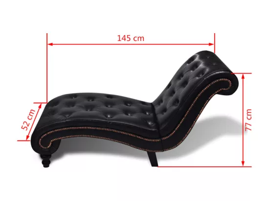 Prolenta Premium - Chaise longue Marron Similicuir