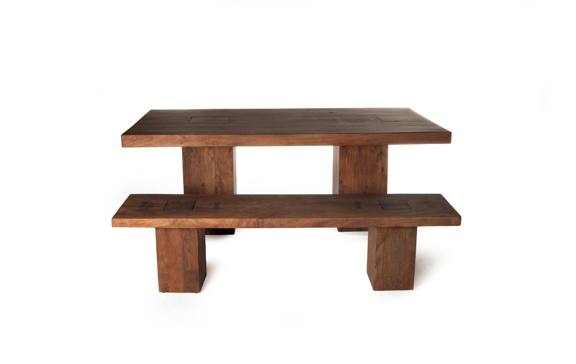 Sitzbank 'Carlo', dunkelbraun, B 180 cm, H 45 cm, T 40 cm von fischer's lagerhaus