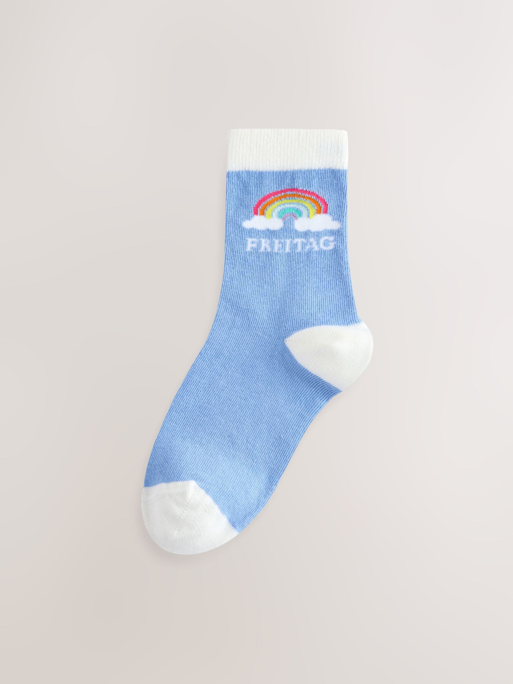Pastelkleurige regenboogprint - Little Bird by Jools Oliver German Days Of The Week Socks 7 Pack